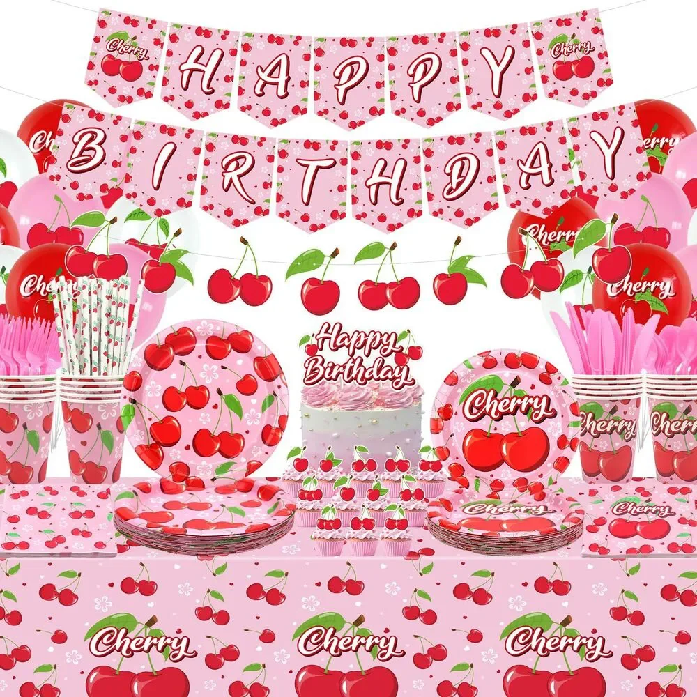 Cherry Birthday Party Decoration Kit, Serves 20